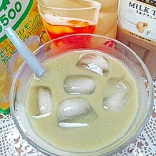 アイス☆青汁レモネードミルクティー♪